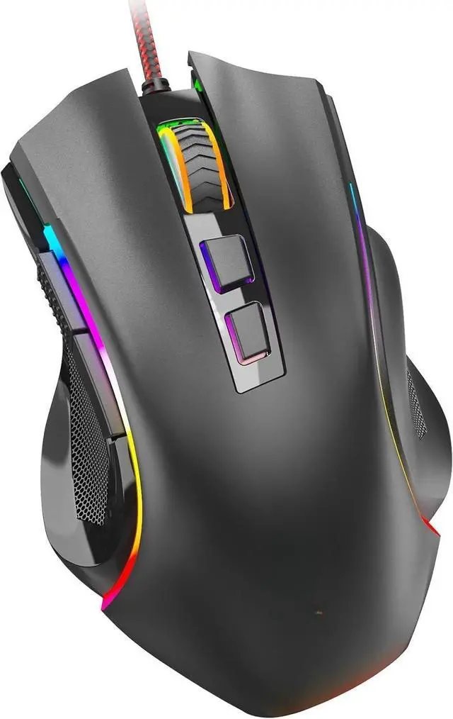 Alt view image 4 of 5 - M602 Gaming Mouse, Ergonomic RGB Gaming Mouse Wired with 7200 Adjustable DPI, 9 Programmable Buttons, Professional Software for Gamer Office [Black]