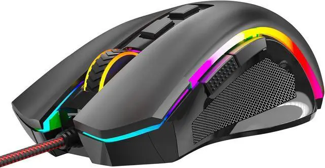Alt view image 5 of 5 - M602 Gaming Mouse, Ergonomic RGB Gaming Mouse Wired with 7200 Adjustable DPI, 9 Programmable Buttons, Professional Software for Gamer Office [Black]