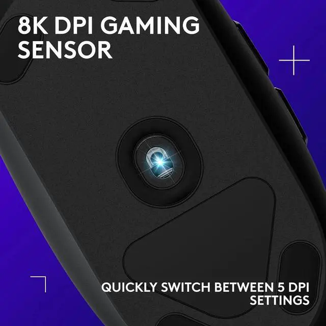 Alt view image 2 of 4 - G203 Wired Gaming Mouse, 8,000 DPI, Rainbow Optical Effect LIGHTSYNC RGB, 6 Programmable Buttons, On-Board Memory, Screen Mapping, PC/Mac Computer and Laptop Compatible - Black