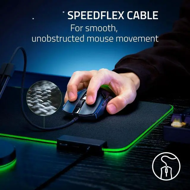 Main image of obra Wired Gaming Mouse: 58g Lightweight Design - Gen-3 Optical Switches - Chroma RGB Lighting with Underglow - Precise 8500 DPI Optical Sensor - 100% PTFE Mouse Feet - Speedflex Cable - Black