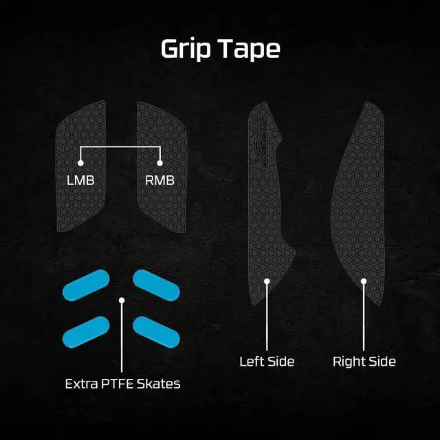 Alt view image 3 of 5 - Pulsefire Haste  Wireless Gaming Mouse  Ultra Lightweight, 61g, 100 Hour Battery Life, 2.4Ghz Wireless, Honeycomb Shell, Hex Design, Up to 16000 DPI, 6 Programmable Buttons  Black, 4P5D7AA