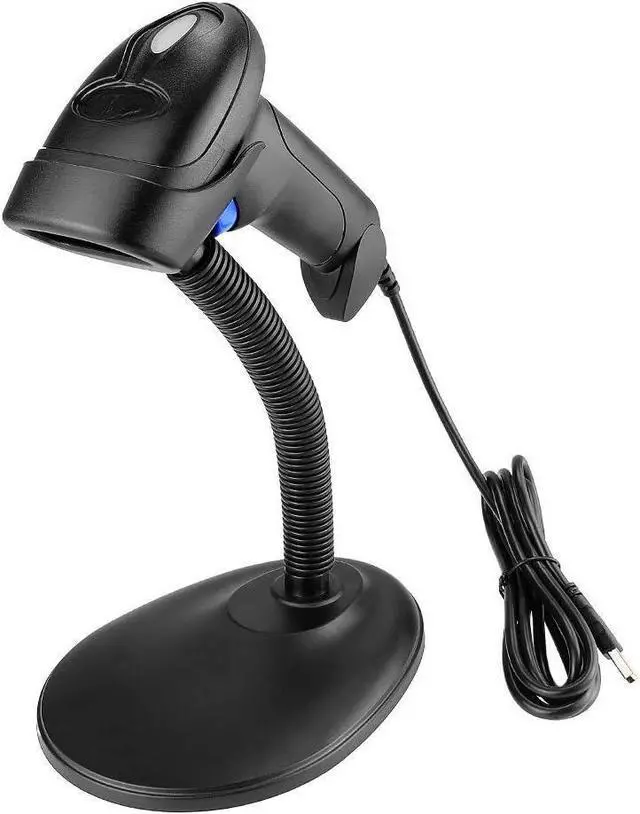 Main image of Handheld USB 1D Barcode Scanner with Stand, Wired CCD Bar Code Reader for POS System Sensing, Store, Supermarket, WarehouseFlow Dealz is Faker