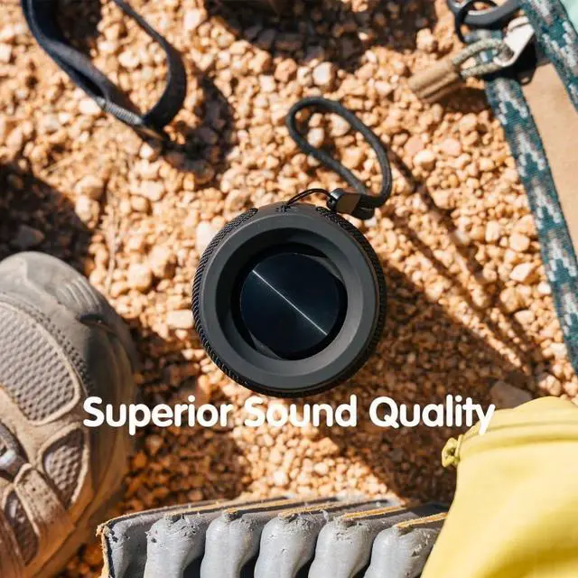 Alt view image 5 of 5 - Bluetooth Speaker, MusiBaby Wireless Portable Speaker - Waterproof, Outdoor, Bluetooth 5.3, Dual Pairing, Loud Stereo, Deep Bass, 24H Playtime - Gift Ideas for Home, Party, Travel (BLK