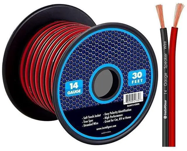 Main image of 14 Gauge AWG 30ft Speaker Wire Cable RedBlack