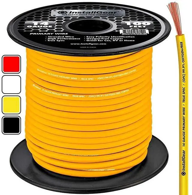 Main image of 14 Gauge OFC Primary Remote Wire 100feet Yellow