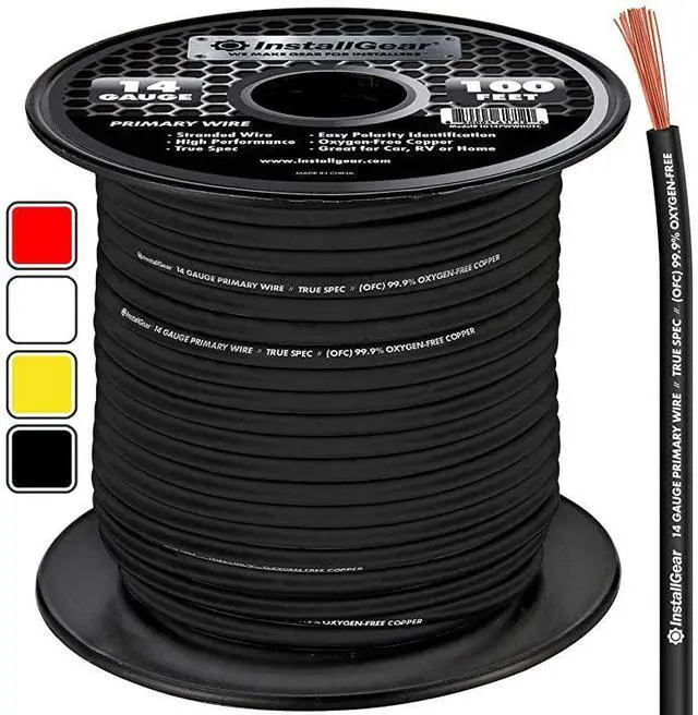 Main image of 14 Gauge OFC Primary Remote Wire 100feet Black