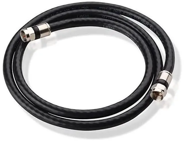 Alt view image 3 of 4 - for3Pack CL2 inWall Rated cm Quad Shielded Coaxial RG6 Coax in Black 3 Feet