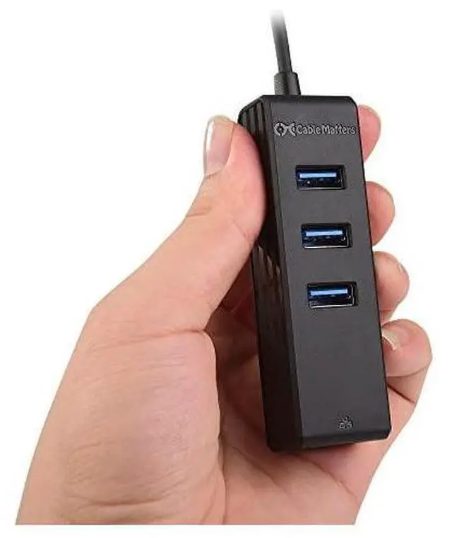 Alt view image 7 of 7 - FOR 3 Port USB C Hub with Ethernet USB C to Ethernet Hub Thunderbolt 3 Port Compatible with MacBook Pro Dell XPS 13 15 HP Spectre x360 Surface Pro Lenovo Yoga 910 and More