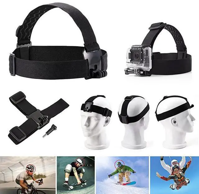 Alt view image 2 of 7 - for3 in 1 Universal Waterproof Action Camera Accessories Bundle Kit Head Strap MountChest HarnessSelfie stick Compatible with Gopro Hero 7 6 5AKASO EK7000APEMANODRVMCrosstour Action Camera
