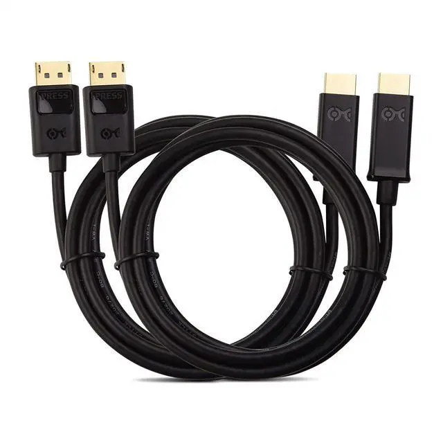 Main image of FOR 2-Pack Unidirectional DisplayPort to HDMI Adapter Cable (DP to HDMI) 6 Feet