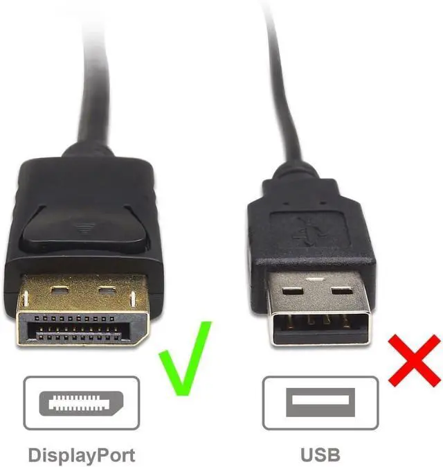 Alt view image 6 of 6 - FOR 2-Pack Unidirectional DisplayPort to HDMI Adapter Cable (DP to HDMI) 6 Feet
