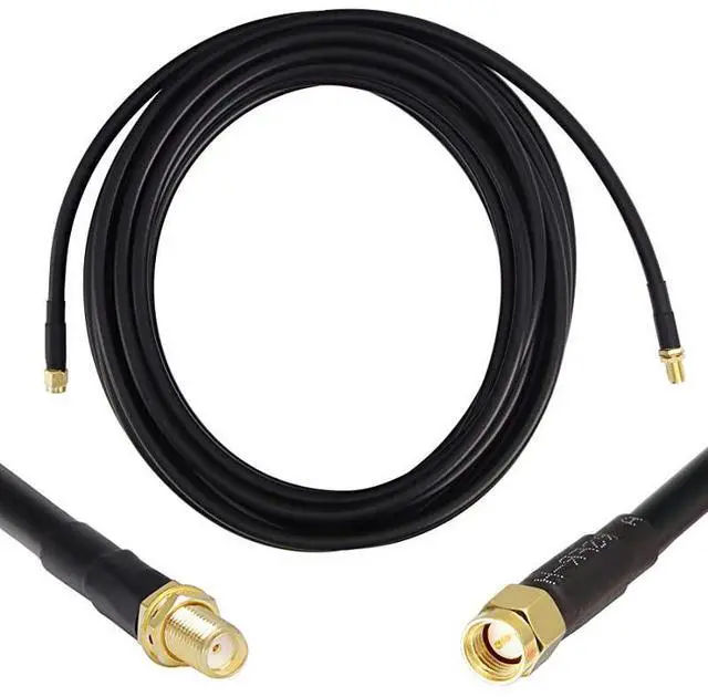 Main image of 25 ft LowLoss Coaxial Extension Cable 50 Ohm SMA Male to SMA Female Connector  Pure Copper Coax Cables Antenna Lead Extender for 3G4G5GLTEADSBHamGPSWiFiRF Radio Use Not for TV