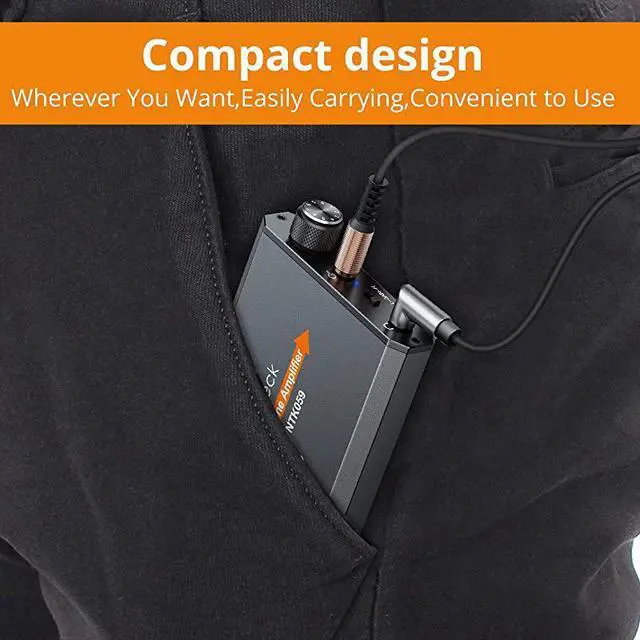 Alt view image 6 of 7 - FOR 35mm Headphone Amplifier TwoStage Gain Switch Portable HiFi Headset Amplifier Aluminum Matte Surface