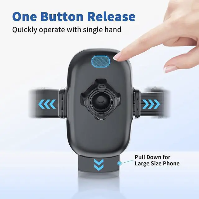Alt view image 2 of 7 - for3-in-1 Suction Cup Phone Holder Windshield/Dashboard/Air Vent Oqtiq Dashboard & Windshield Suction Cup Car Phone Mount with Strong Sticky Gel Pad Compatible with iPhone Samsung & Other Cellphone