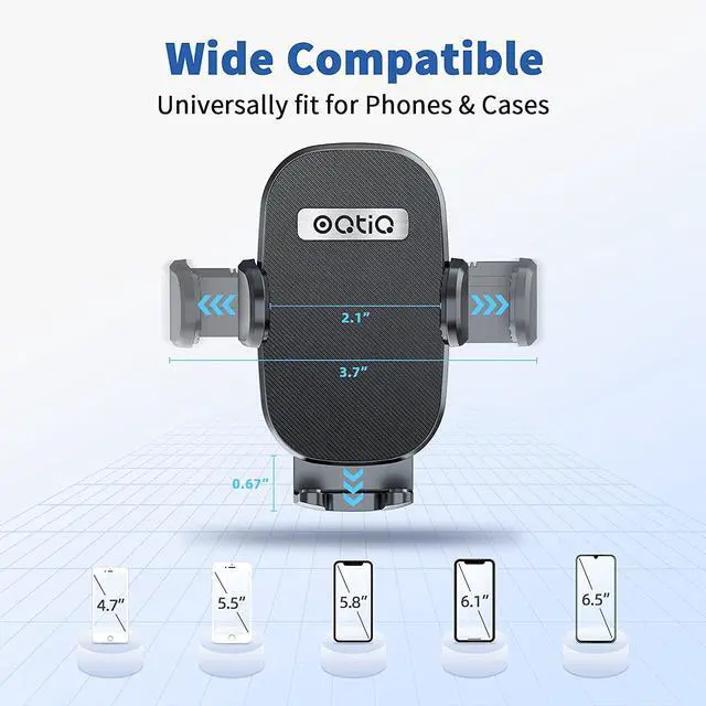 Alt view image 5 of 7 - for3-in-1 Suction Cup Phone Holder Windshield/Dashboard/Air Vent Oqtiq Dashboard & Windshield Suction Cup Car Phone Mount with Strong Sticky Gel Pad Compatible with iPhone Samsung & Other Cellphone