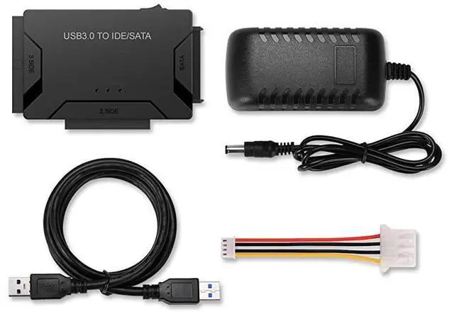 Alt view image 5 of 6 - for3.0 to IDE/SATA Converter Hard Drive Adapter with Power Switch for 2.5"/3.5"SATA HDD/SSD & IDE HDD Drives Optical Drive, Support 6TB, Include 12V 2A Power Adapter & 3.0 Cable