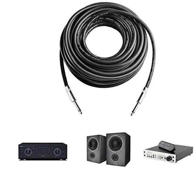 Alt view image 6 of 6 - FOR-4Pcs 25 Feet Professional 1/4" to 1/4" Speaker Cables, 12 Gauge AWG 2-Conductor 1/4 Male Inch Heavy Duty Audio Amplifier Cord Wire, 4 Pack