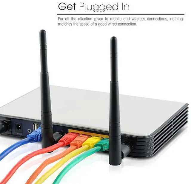 Alt view image 7 of 7 - for20 Pack Cat 6 Ethernet Cable Cat6 Snagless Patch 2 Feet Computer LAN Network Cord Black