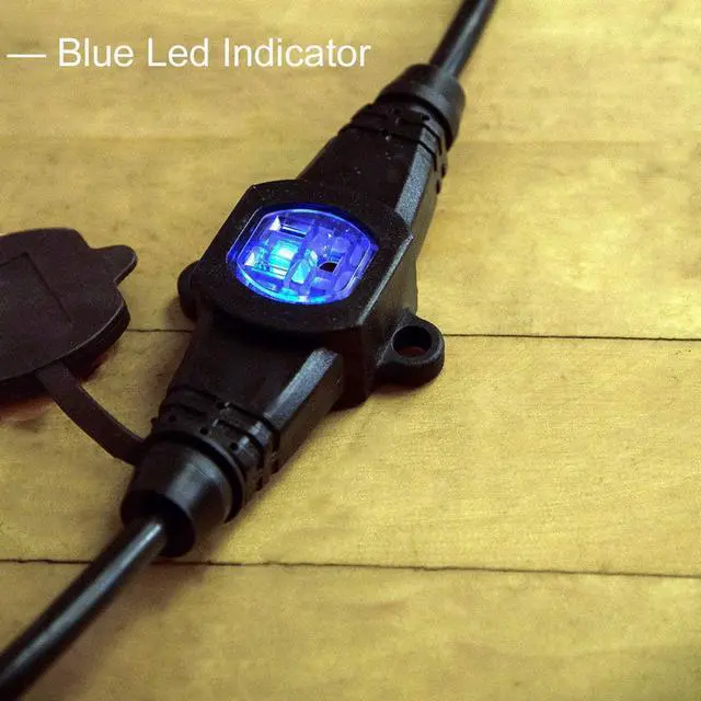 Alt view image 4 of 7 - 25FT 14 Gauge Outdoor Power Extension Cord Four Outlet Cable.Multiple Evenly-Spaced Plug Ideal for Landscaping Light Stage Backline Holiday Decoration and Christmas UL Listed Cord Splitter