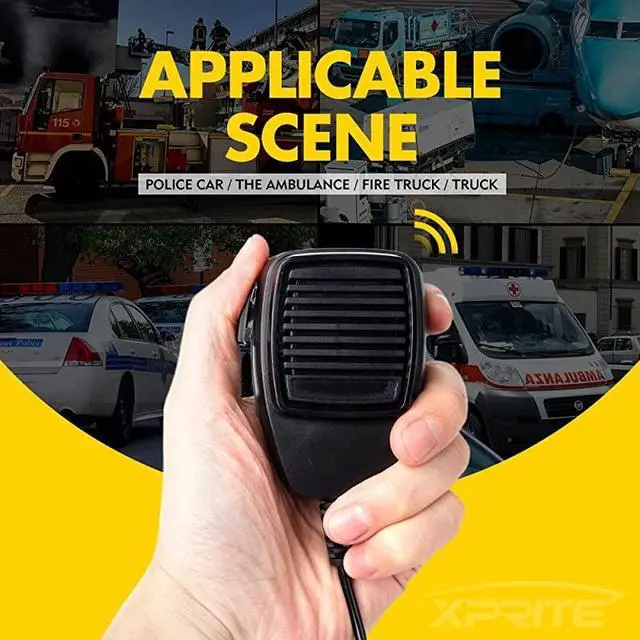 Alt view image 5 of 6 - FOR 200 Watt 8 Tones Emergency Warning Siren PA System Kit wHandheld Microphone Light Control Switches Speaker Not Included