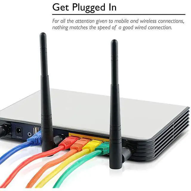 Alt view image 6 of 7 - for20 Pack Cat 6 Ethernet Cable Cat6 Snagless Patch 2 Feet Computer LAN Network Cord Black