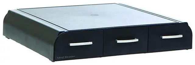 Alt view image 4 of 7 - 2MONSTA3DBLK PC Laptop IMAC Monitor Stand and Desk Organizer with 3 Draws for Storage 2Pack Black