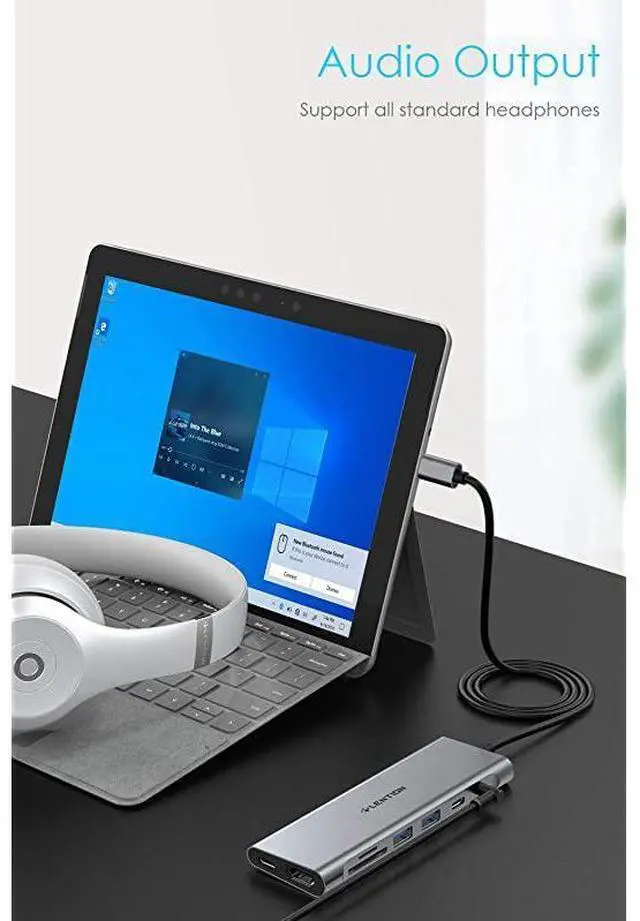 Alt view image 4 of 7 - FOR-33FT Long Cable USB C Hub with 4K HDMI 2 USB 30 Card Reader Aux Type C DataCharging Adapter Compatible 20202016 MacBook Pro New Mac AirSurface ChromeBook More CBC37 Space Gray