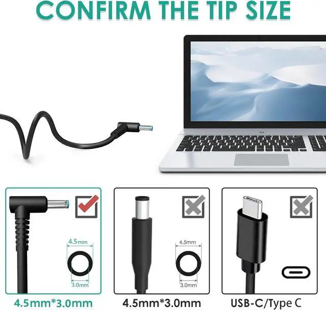 Alt view image 2 of 7 - 200W Genuin AC Charger Fit for HP Omen Pavilion 15 16 17 15t 17t G3 G4 G5 G6 G7 G8 Zbook 15 17 ZBook Fury Create Studio Envy 15 2020 Victus 16 TPN-DA10 Gaming Laptop Power Adapter Supply