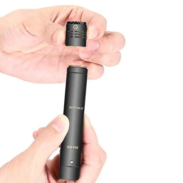 Alt view image 3 of 7 - 2Pack Pencil Stick Condenser Microphone with Interchangeable Omni Cardioid and Super Cardioid Capsules Foam Windscreens Mic Clip and Portable Carrying Case for Acoustic Woodwind Instruments