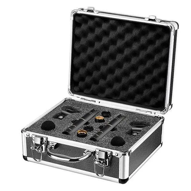 Alt view image 6 of 7 - 2Pack Pencil Stick Condenser Microphone with Interchangeable Omni Cardioid and Super Cardioid Capsules Foam Windscreens Mic Clip and Portable Carrying Case for Acoustic Woodwind Instruments