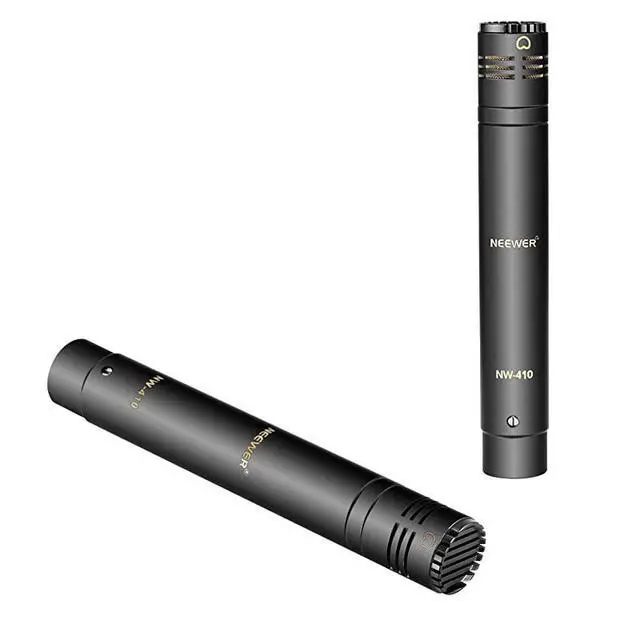 Alt view image 7 of 7 - 2Pack Pencil Stick Condenser Microphone with Interchangeable Omni Cardioid and Super Cardioid Capsules Foam Windscreens Mic Clip and Portable Carrying Case for Acoustic Woodwind Instruments