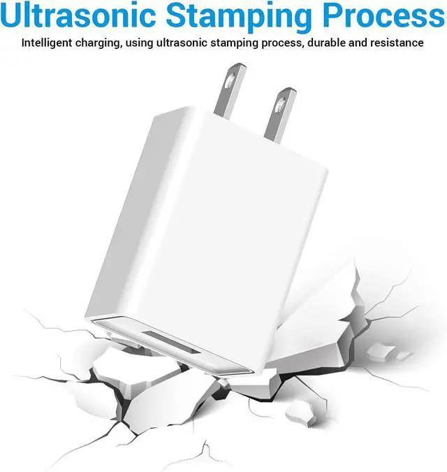 Alt view image 3 of 7 - for4-Pack USB Wall Charger USB Wall Plug 5V 2.1A AC Power Adapter Compatible with iPhone 13 12 11 Pro Max X XS MAX 8 8Plus 7 7Plus 6 6s Plus Pad Pods Samsung Tablet Kindle and More (White)