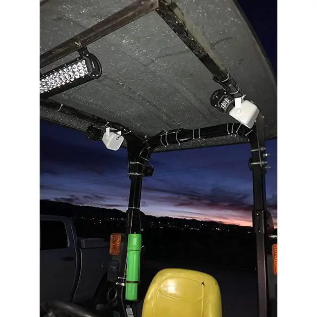 Alt view image 7 of 7 - FOR 4 Inches Marine Box Bluetooth Speakers Compact Waterproof Audio Stereo Sound System with 100 Watt Power for Boat Golf cart Jeep ATV UTV Truck Heavy Duty Powersports Vehicles Courtyard White