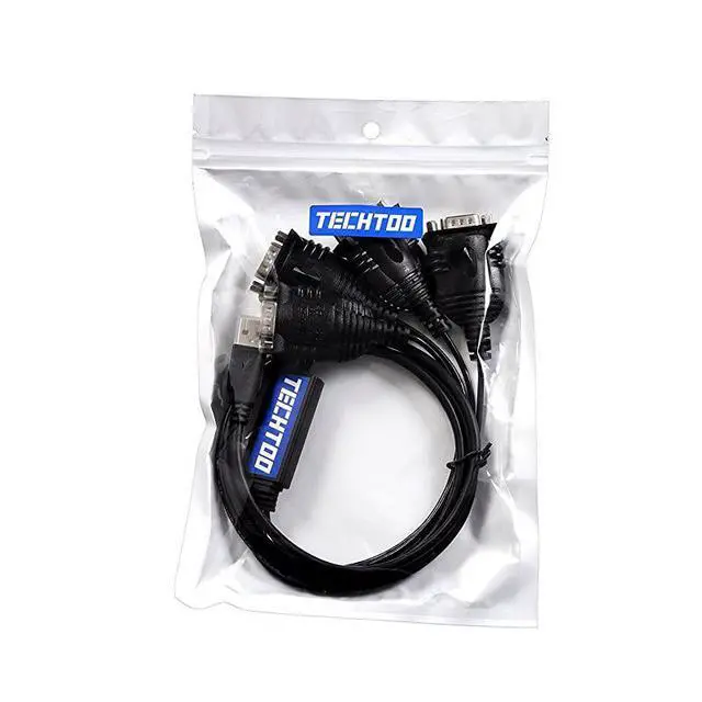 Alt view image 7 of 7 - for4 Port Professional FTDI CHIP USB to RS232 Serial Cable DB9 Serial Adapter Converter 9Pin Male to Male with Hexnuts