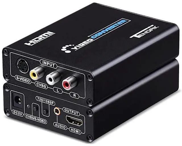 Main image of for3RCA AV CVBS Composite SVideo RL Audio to HDMI Converter Adapter Support 720P1080P with 3RCA SVideo Cable for NES SNES N64 PS2 PS3 HDTV