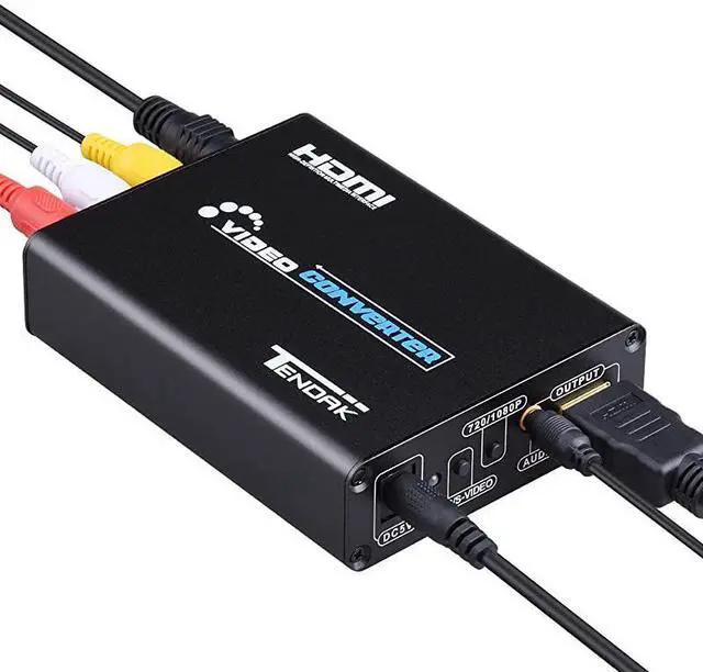 Alt view image 5 of 7 - for3RCA AV CVBS Composite SVideo RL Audio to HDMI Converter Adapter Support 720P1080P with 3RCA SVideo Cable for NES SNES N64 PS2 PS3 HDTV