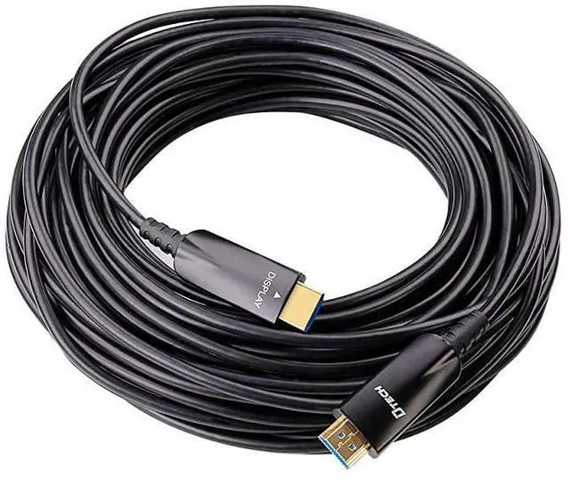 Alt view image 3 of 6 - for50ft Fiber Optic HDMI Cable with 4K 30Hz and 1080p 60Hz HD Video 3D ARC HDCP CEC High Speed Supported 50 Feet Black