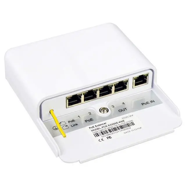 Alt view image 2 of 6 - 5 Port Outdoor POE Switch/Extender/Booster 60W 48V 10/100/1000M POE Passthrough Switch