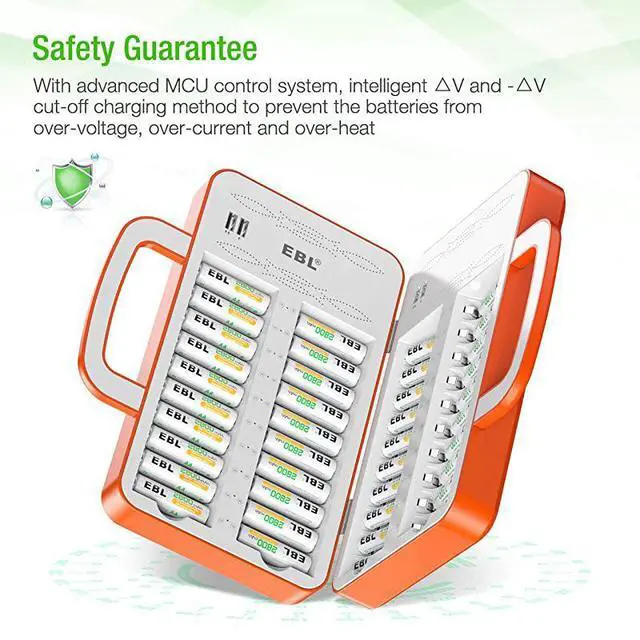Alt view image 4 of 7 - FOR 40Slot Battery Charger for 2/4/.20/24.38/40 pcs AA AAA Rechargeable Batteries - Advanced Multiple Battery Charger with 4 USB Output for Phones - Handle Design(Batteries not Included)