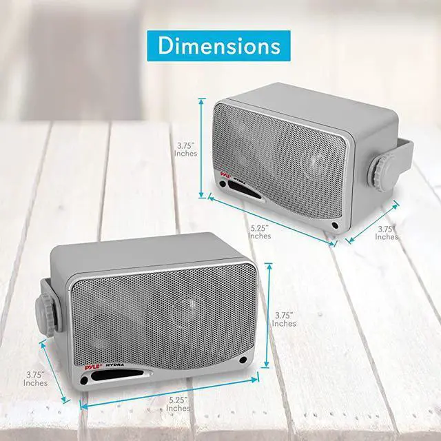 Alt view image 3 of 7 - FOR-3Way Waterproof Marine Box Speakers 35 200 Watt Dual Indoor Outdoor Speaker System WeatherproofWaterproof Outdoor Speaker Home Boat Pool Patio Indoor Outdoor Use  PLMR24S Silver