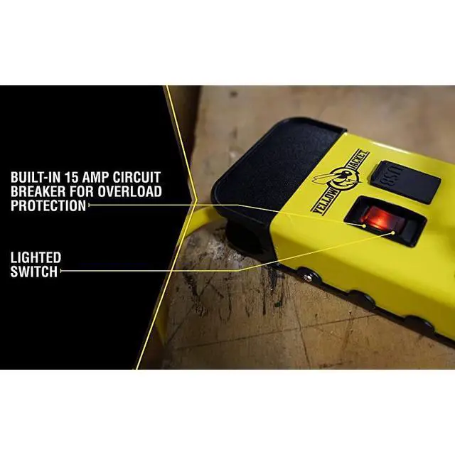 Alt view image 4 of 7 - FOR 5148 Modern 8Outlet Metal Power Block with 2 USB Ports Yellow