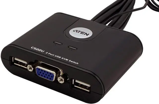 Alt view image 2 of 3 - ATEN 2-Port USB KVM with 2 Bonded Cables