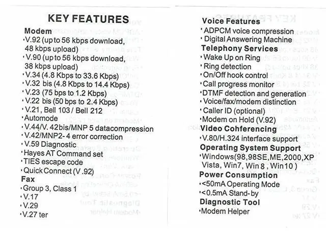Main image of FOR 56K External Dial Up Fax Data Modem Windows 108 7 XPVista