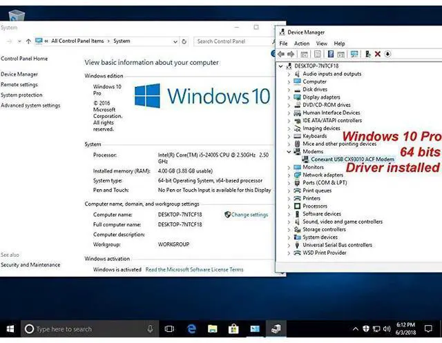 Alt view image 2 of 5 - FOR 56K External Dial Up Fax Data Modem Windows 108 7 XPVista