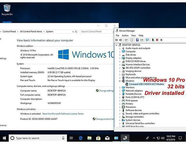 Alt view image 3 of 5 - FOR 56K External Dial Up Fax Data Modem Windows 108 7 XPVista
