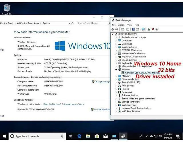 Alt view image 5 of 5 - FOR 56K External Dial Up Fax Data Modem Windows 108 7 XPVista