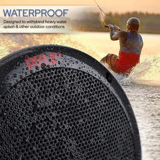 Alt view image 3 of 7 - for65 Inch Dual Marine Speakers 2 Way Waterproof and Weather Resistant Outdoor Audio Stereo Sound System with 400 Watt Power Polyprone Cone and Butyl Rubber Surround 1 Pair PLMR605W Black