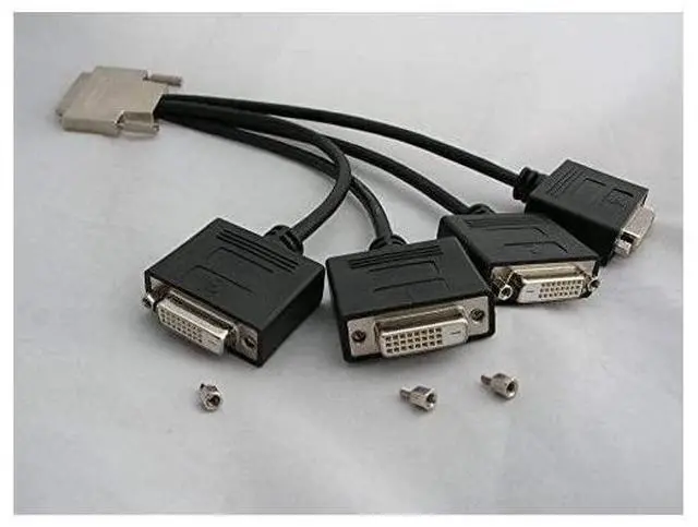 Alt view image 3 of 5 - FOR Breakout CableAdapterSCSI 68Pin M to 4Port DVID24+1 F Splitter Breakout Cable for NVIDIA and VisionTek Graphics Cards