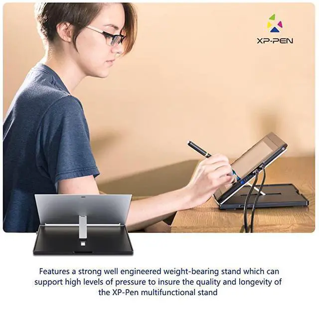 Alt view image 2 of 7 - FOR AC18 Multifunctional Metal Drawing Pen Tablet Stand for Pen Display Drawing Graphic Monitor Prevented Skidding Stander Holder