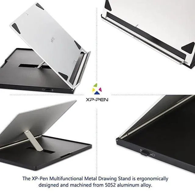 Alt view image 7 of 7 - FOR AC18 Multifunctional Metal Drawing Pen Tablet Stand for Pen Display Drawing Graphic Monitor Prevented Skidding Stander Holder